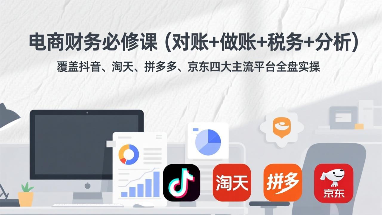 电商财务必修课(对账+做账+税务+分析-情久项目网