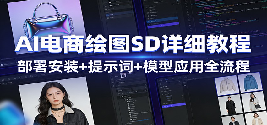 AI电商绘图SD详细教程：部署安装+提示词+模型应用全流程-情久项目网