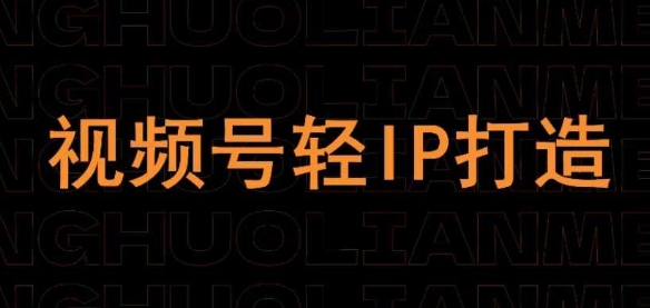 视频号线上课程，视频号轻IP打造-情久项目网