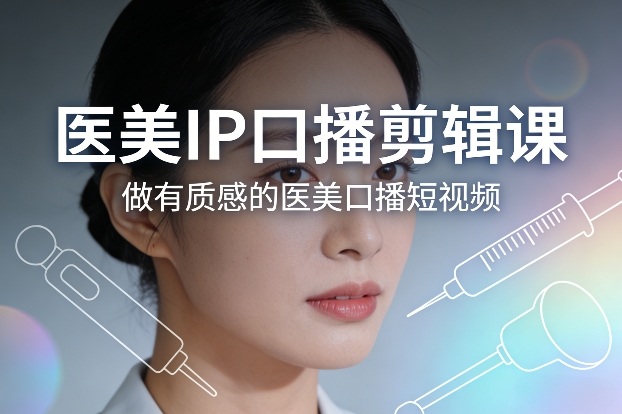 医美IP口播剪辑课，做有质感的医美口播短视频-情久项目网