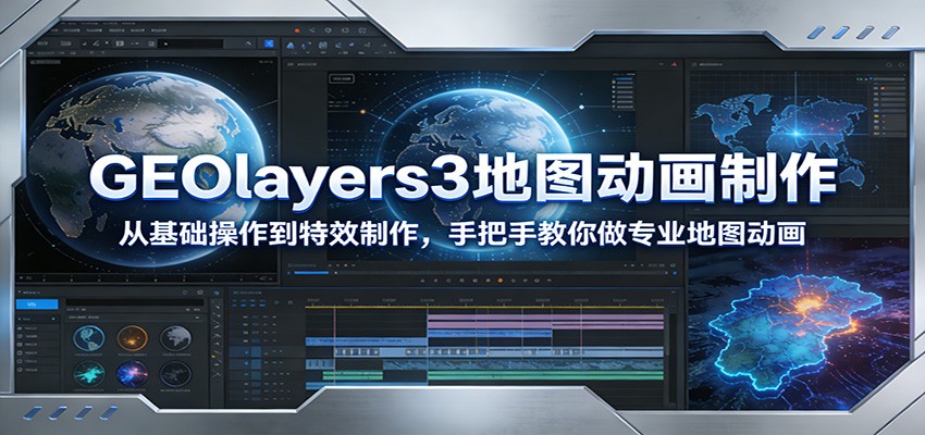GEOlayers3地图动画制作：从基础操作到特效制作，手把手教你做专业地图动画-情久项目网