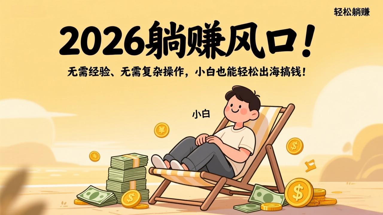 2026躺赚风口！无需经验、无需复杂操作，小白也能轻松出海搞钱！-情久项目网