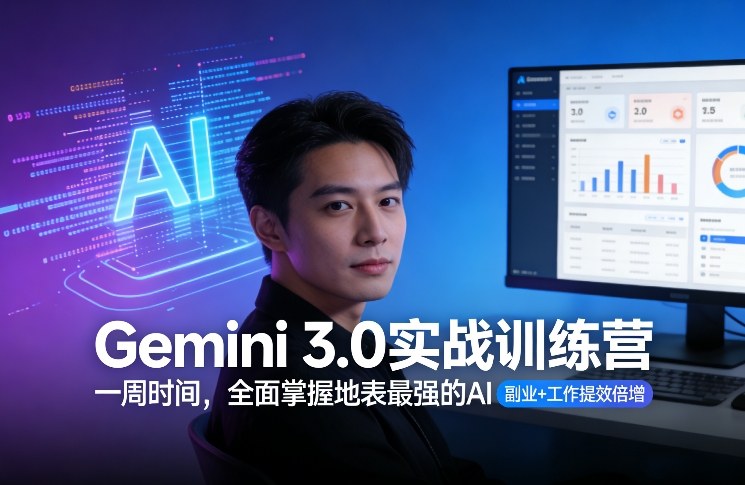 Gemini 3.0实战训练营，一周时间，全面掌握地表最强的AI，副业+工作提效倍增(更新)-情久项目网