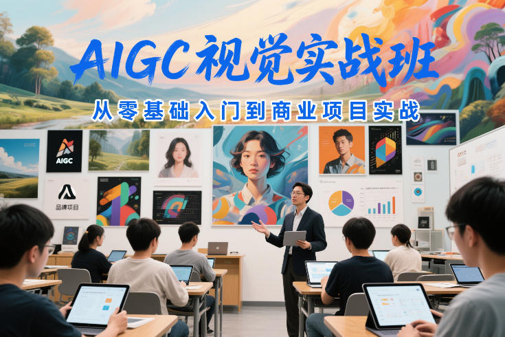 AIGC视觉实战班，从零基础入门到商业项目实战-情久项目网