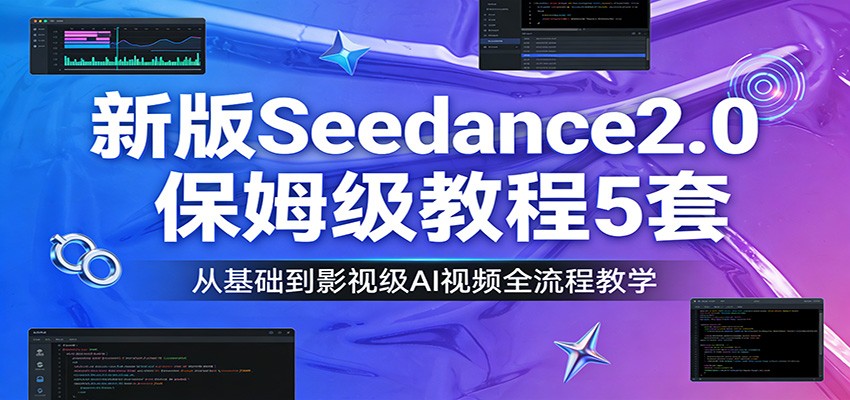 新版Seedance2.0保姆级教程5套：从基础到影视级AI视频全流程教学-情久项目网