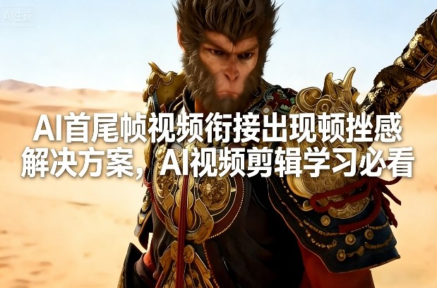 AI首尾帧视频衔接出现顿挫感解决方案，AI视频剪辑学习必看-情久项目网