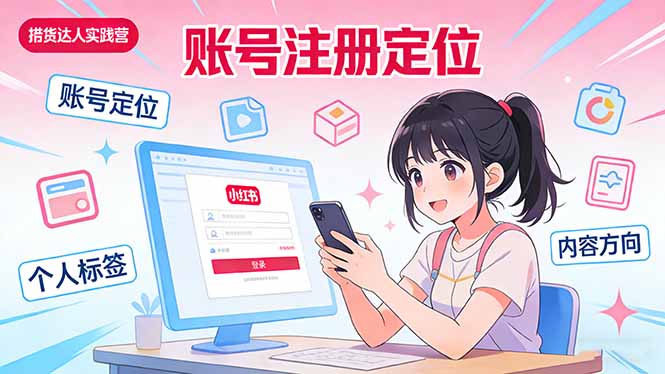 小红书带货达人实战营：账号注册定位、内容创作、选品策略、带货技巧、流量运营等-情久项目网