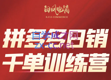 白凤电商·拼多多日销千单训练营(更新2月)-情久项目网