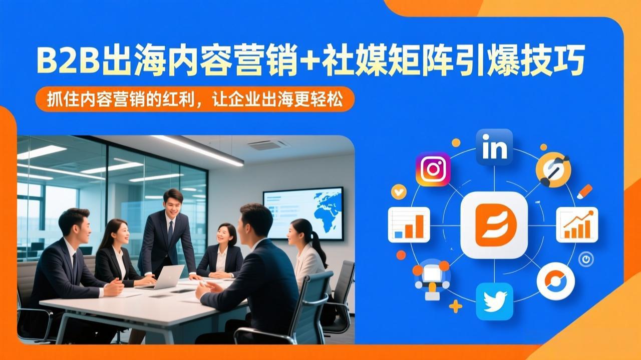 B2B出海内容营销+社媒矩阵引爆技巧：抓住内容营销的红利，让企业出海更轻松-情久项目网