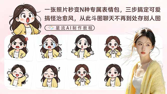 一张照片秒变N种专属表情包，三步搞定可爱搞怪治愈风，从此斗图聊天不再到处存别人图-情久项目网