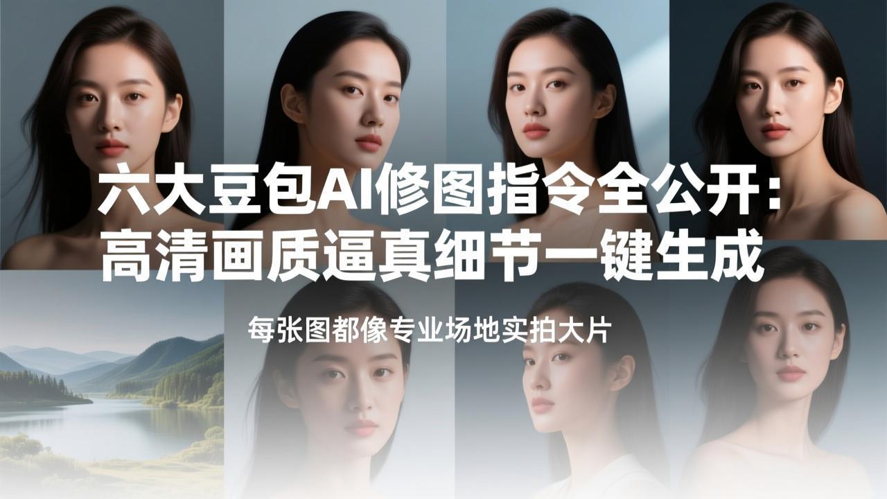 六大豆包AI修图指令全公开：高清画质逼真细节一键生成，每张图都像专业场地实拍大片-情久项目网