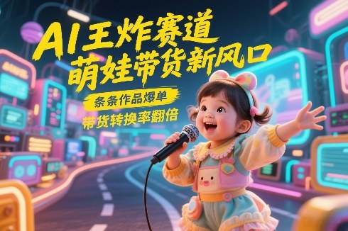 AI王炸赛道，萌娃带货新风口，条条作品爆单，带货转换率翻倍，核心逻辑拆解-情久项目网