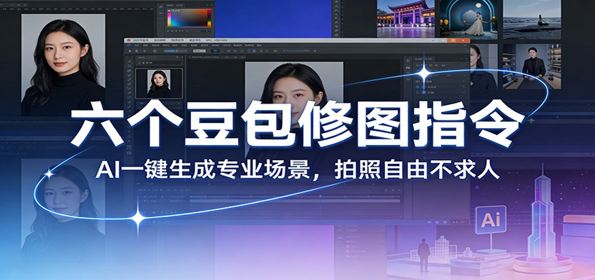 六个豆包修图指令：AI 一键生成专业场景，拍照自由不求人-情久项目网