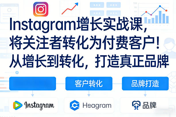 Instagram增长实战课，将关注者转化为付费客户！从增长到转化，打造真正品牌(双语字幕)-情久项目网