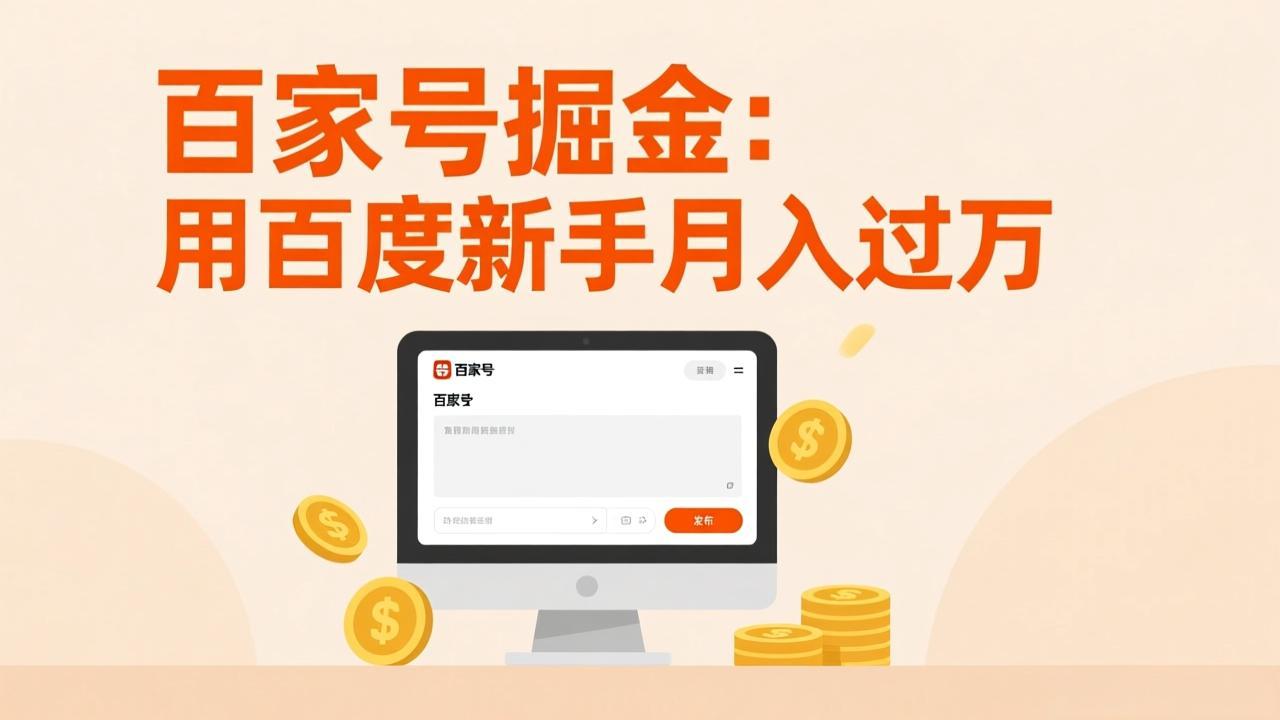 百家号掘金：用百度新手月入过万，日入300，无需引流，全新手机搬砖项目-情久项目网