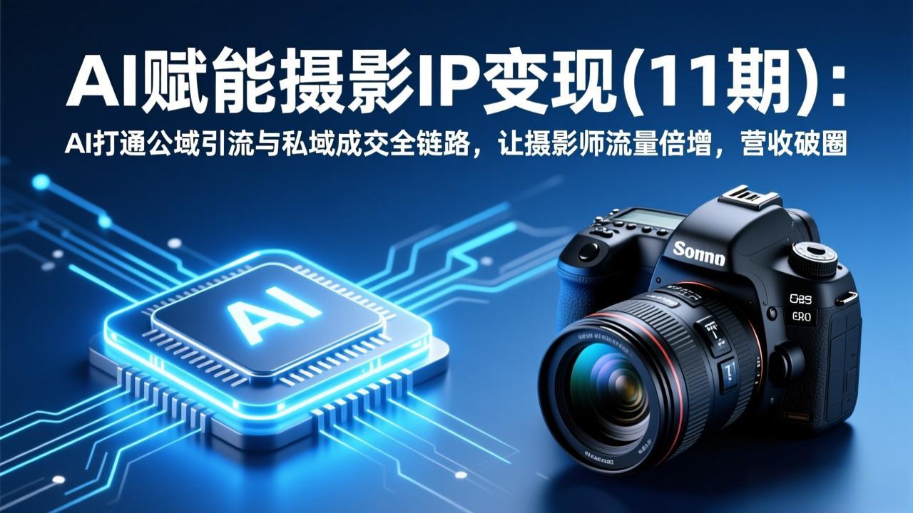 AI赋能摄影IP变现(11期-情久项目网