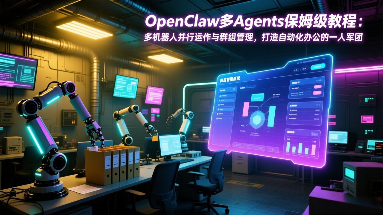 OpenClaw多Agents保姆级教程：多机器人并行运作与群组管理，打造自动化办公的一人军团-情久项目网