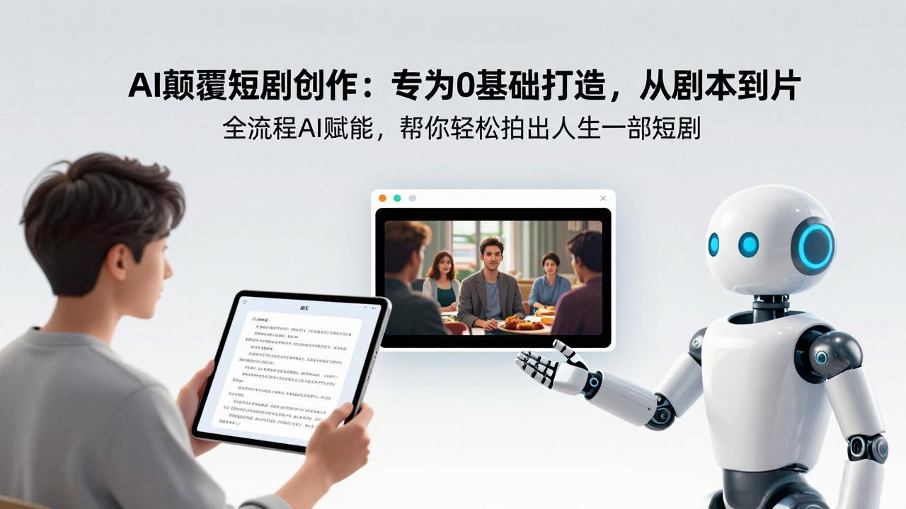 AI颠覆短剧创作：专为0基础打造，从剧本到成片全流程AI赋能，帮你轻松拍出人生第一部短剧-情久项目网