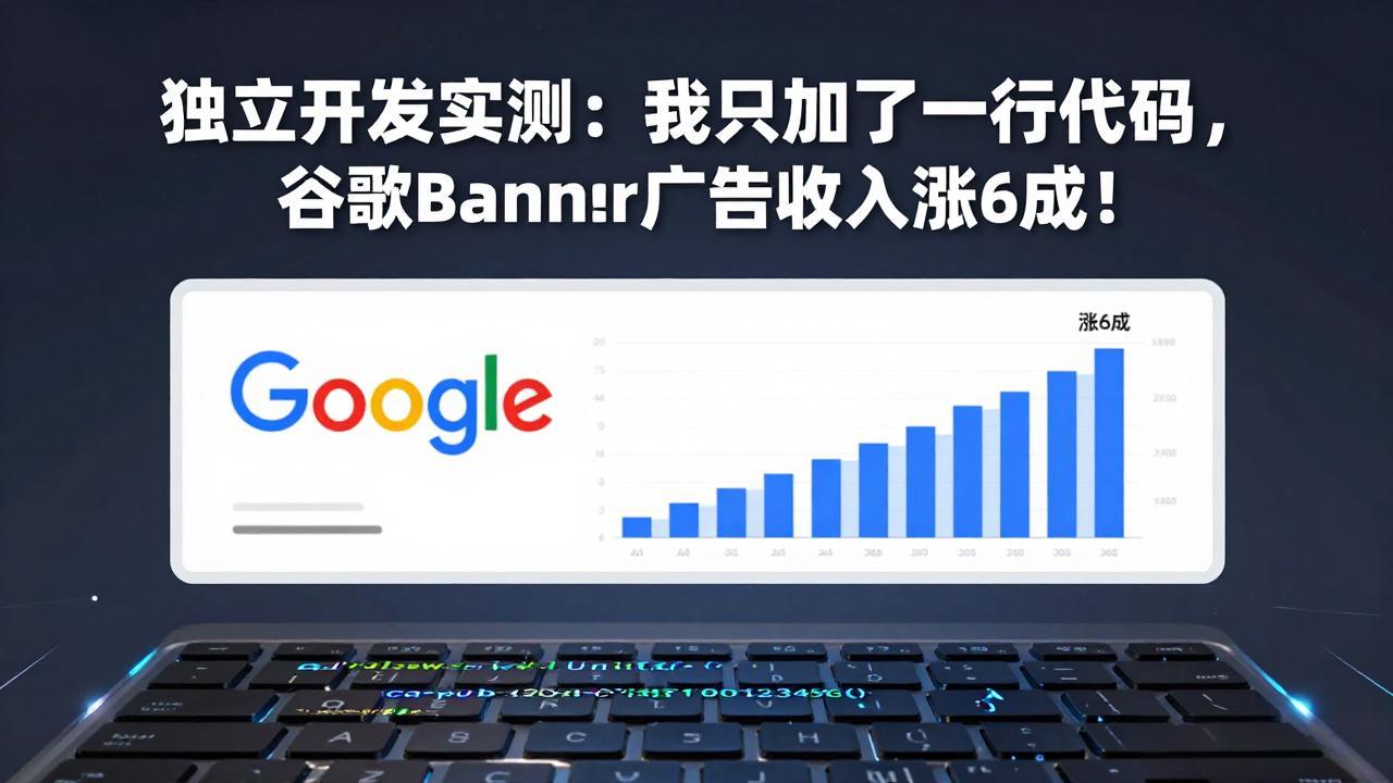 付费文章：独立开发实测：我只加了一行代码，谷歌Banner广告收入涨6成！-情久项目网
