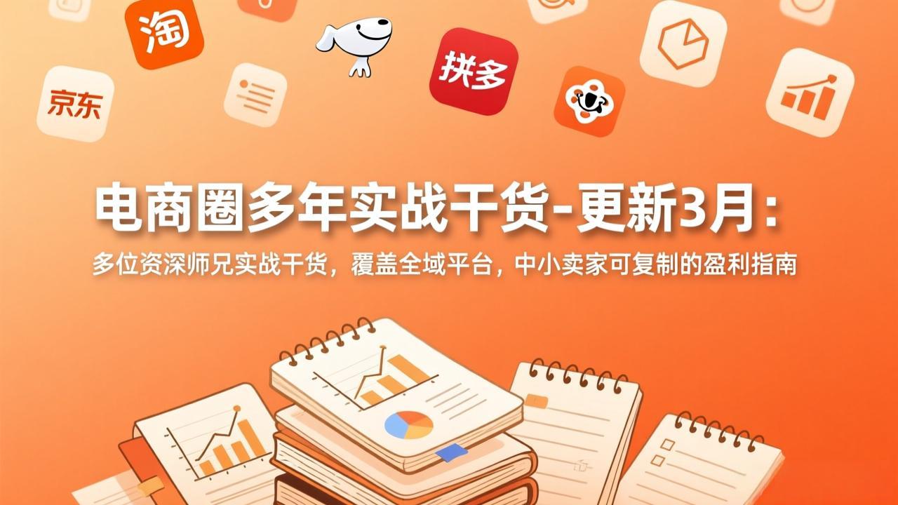 电商圈多年实战干货-更新3月：多位资深师兄实战干货，覆盖全域平台，中小卖家可复制的盈利指南-情久项目网