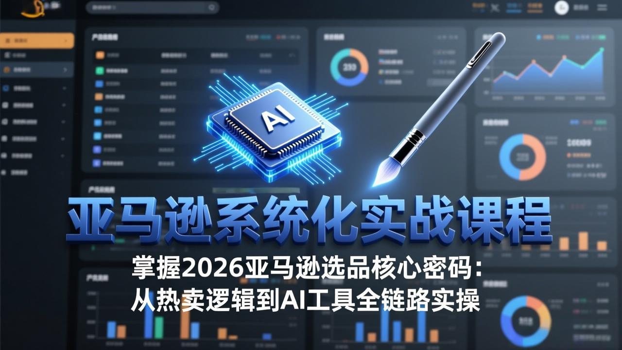 亚马逊系统化实战课-更新3月：2026最新选品方法论，从热卖原因分析到AI作图，提升选品成功率-情久项目网