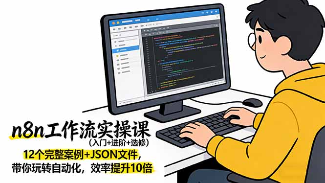 n8n工作流实操课(入门+进阶+选修-情久项目网