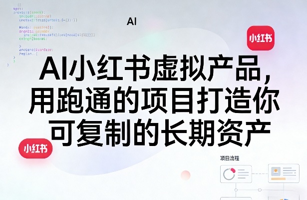 AI小红书虚拟产品，用跑通的项目打造你可复制的长期资产-情久项目网