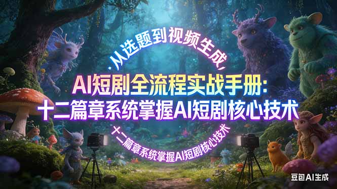 AI 短剧全流程实战手册：从选题到视频生成，十二篇章系统掌握 AI 短剧核心技术-情久项目网