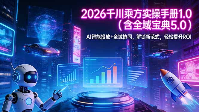 2026 千川乘方实操手册 1.0(含全域宝典 5.0-情久项目网