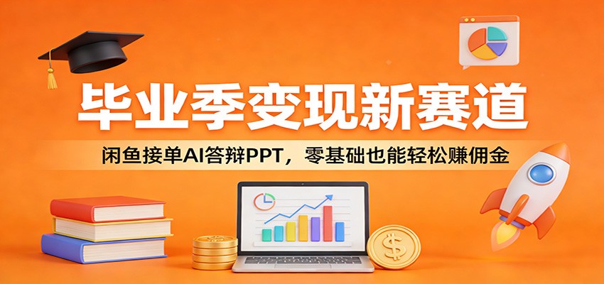 毕业季变现新赛道：闲鱼接单AI答辩PPT，零基础也能轻松赚佣金-情久项目网