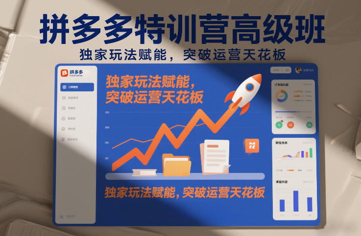 拼多多特训营高阶班，独家玩法赋能，突破运营天花板(更新26年3月13日)-情久项目网