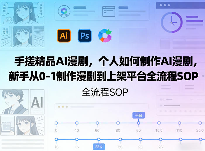 手搓精品AI漫剧，个人如何制作AI漫剧，新手从0-1制作漫剧到上架平台全流程SOP-情久项目网