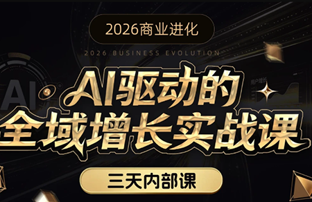 安先生·AI驱动的全域增长实战课(26年3月12-14日)-情久项目网