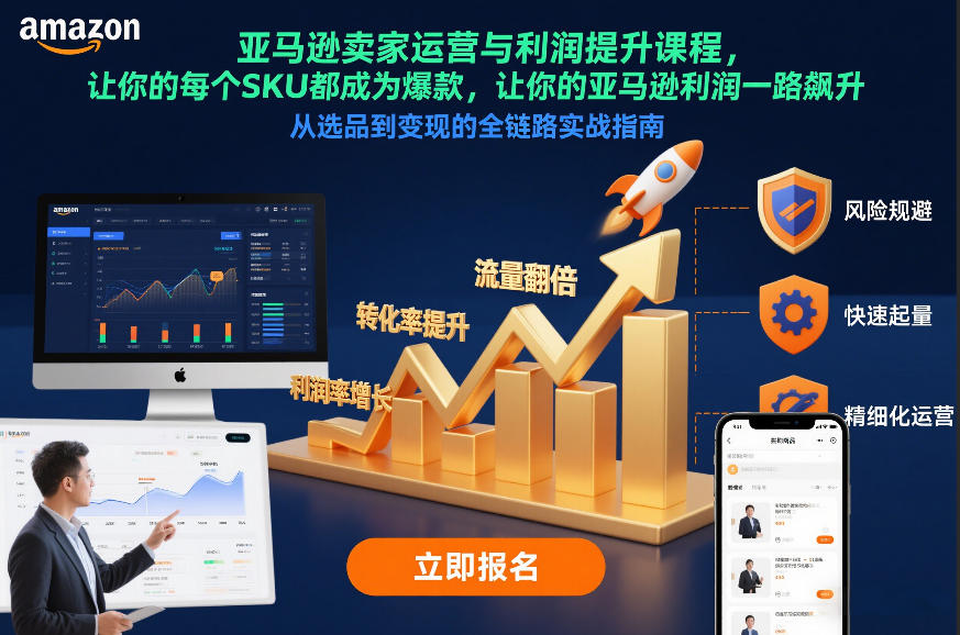 亚马逊卖家运营与利润提升课程，让你的每个SKU都成为爆款，让你的亚马逊利润一路飙升(更新26年3月)-情久项目网