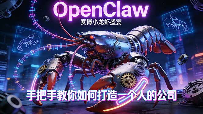 OpenClaw，小龙虾-从产品到爆款的成长之路，手把手教你如何打造一个人的公司-情久项目网