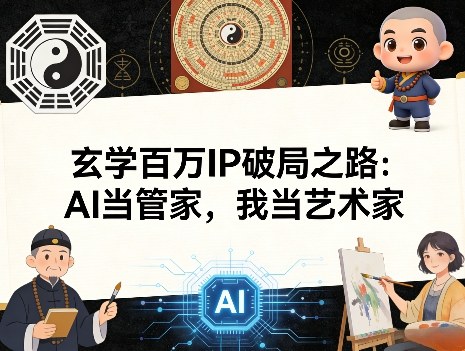 玄学百万IP破局之路：AI当管家，我当艺术家-情久项目网