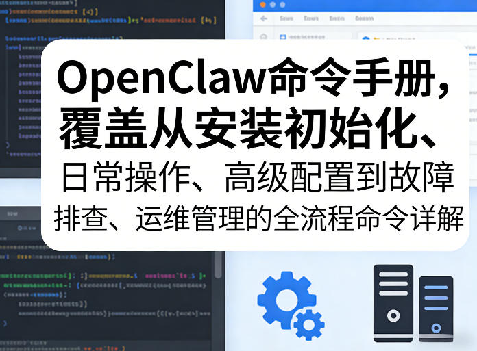 OpenClaw命令手册，覆盖从安装初始化、日常操作、高级配置到故障排查、运维管理的全流程命令详解-情久项目网