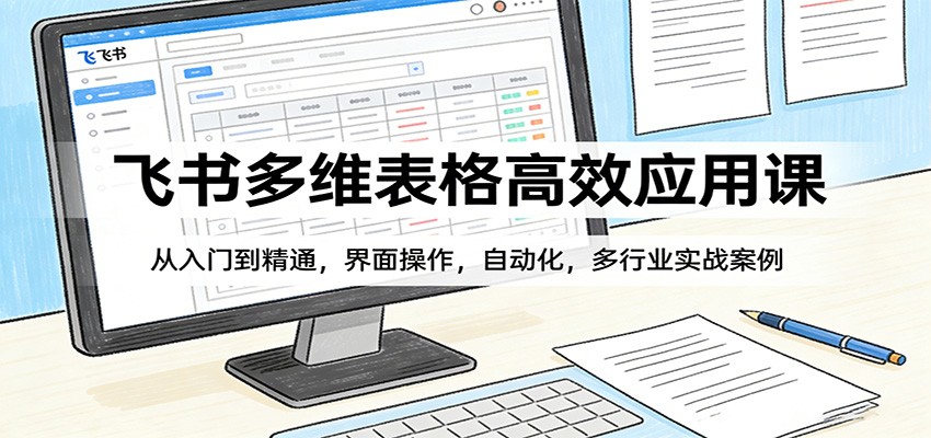 飞书多维表格高效应用课：从入门到精通，界面操作，自动化，多行业实战案例-情久项目网