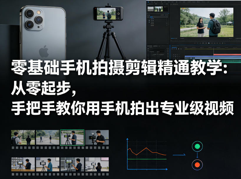 零基础手机拍摄剪辑精通教学：从零起步，手把手教你用手机拍出专业级视频-情久项目网