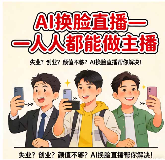 AI换脸直播，人人都能做主播-情久项目网