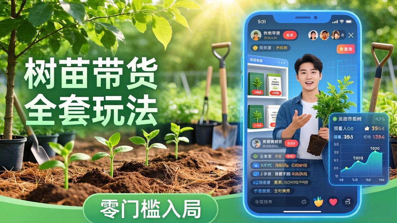 视频号AI树苗带货全套玩法：零门槛入局，掌握豆包、千问等AI工具制作树苗视频的全套流程-情久项目网