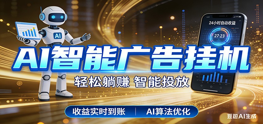 智能广告挂机新时代，利用碎片化时间实现稳定被动收益，AI帮你持续盈利-情久项目网