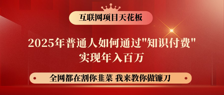 网创项目终点站-镰刀训练营超级IP合伙人，25年普通人如何通过“知识付费”年入百万-情久项目网