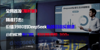 精准打击：价值3980的DeepSeek私域引流实操课，小白实操无门槛，日引精准粉300+-情久项目网