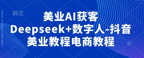 美业AI获客Deepseek+数字人-抖音美业教程电商教程-情久项目网