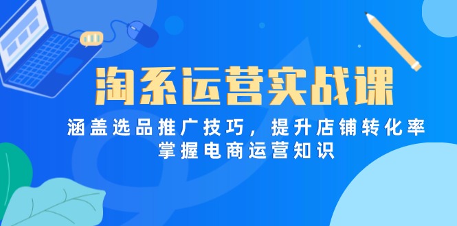 淘系运营实战课，涵盖选品推广技巧，提升店铺转化率，掌握电商运营知识-情久项目网