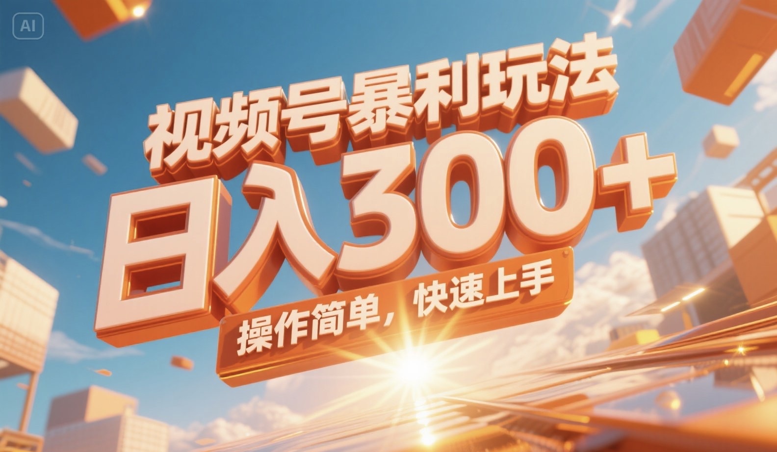 视频号暴利玩法，日入300+，操作简单，快速上手。-情久项目网