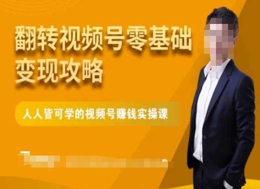 微信视频号零基础变现攻略，人人皆可学的视频号赚钱实操课-情久项目网