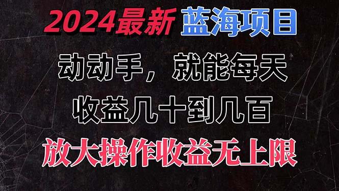有手就行的2024全新蓝海项目，每天1小时收益几十到几百，可放大操作收...-情久项目网