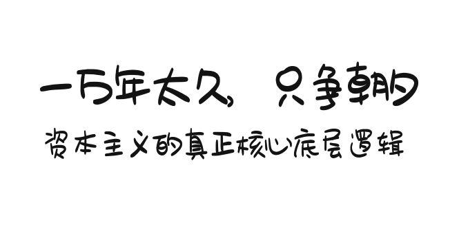 某付费文章《一万年太久，只争朝夕：资本主义的真正核心底层逻辑》-情久项目网